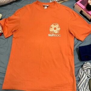 H&M peach colored regular fit tee